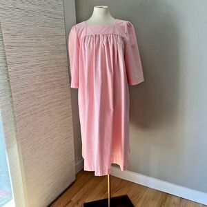 Vtg 80s BOHO Hippy Caftan Tunic Guru‎ House Dress Mumu Moo Moo Cottage Lounge L